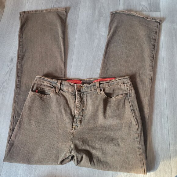 Vintage NYDJ Jeans Size 14 Brown Denim Womens Curvy Fit - Picture 1 of 7